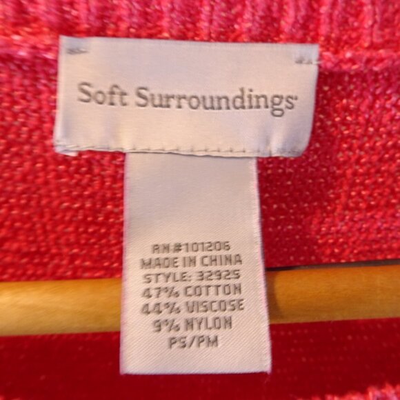 SOFT SURROUNDINGS Salmon Pink Slouchy Sweater - Picture 4 of 6